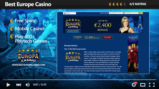 europa casino бездепозитный бонус